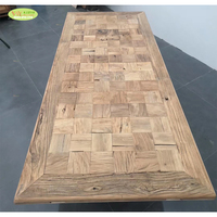 Meubles de Table à manger en bois d'orme vieux chinois/Table à manger en bois d'orme recyclé pour Restaurant hôtel
