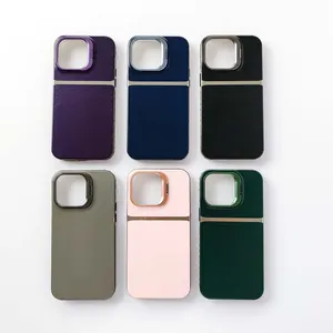 Hardware Bracket Patchwork IMD Cell Phone Case for iPhone 2508