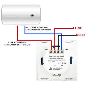Interruptor de pared inteligente WiFi Tuya Smart Life con control remoto, compatible con <span class=keywords><strong>Google</strong></span> Home y Alexa, interruptor para caldera de 40A - Product Image 4