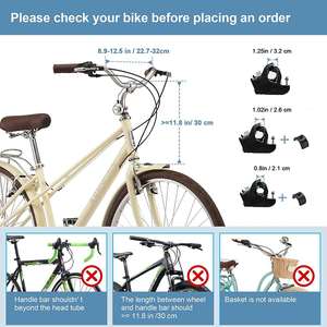 Xe đạp giỏ phía trước cho chó, Xe đạp giỏ phía trước tay lái có thể tháo rời-nhanh chóng phát hành có thể gập lại Pet Xe đạp giỏ - Product Image 3