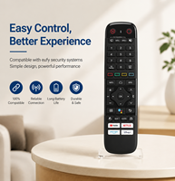 Télécommande intelligente noire OEM en gros pour TV Android, 45 boutons, compatible avec Google TV Box, apprentissage IR, commande vocale