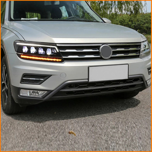 Faro per <span class=keywords><strong>Volkswagen</strong></span> <span class=keywords><strong>VW</strong></span> <span class=keywords><strong>Tiguan</strong></span> L 2017-2021 AD1 BT1, Gruppo Fari LED Auto, Aggiornamento con 4 Lenti Bifocali in Cristallo, Lampada Anteriore - Product Image 3