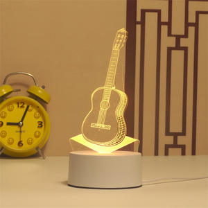 Lampe <span class=keywords><strong>de</strong></span> <span class=keywords><strong>nuit</strong></span> créative en acrylique carrée <span class=keywords><strong>de</strong></span> taille moyenne avec illusion 3D, LED blanc chaud, alimentée par USB, <span class=keywords><strong>projection</strong></span> pour chambre à coucher, table, bureau - Product Image 4