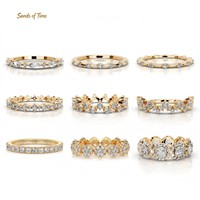 Bague Classique Ronde en Moissanite en Argent Massif 925, Bague Éternité Empilable, Service de Personnalisation pour Femme, Fabrication OEM ODM