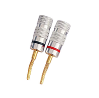 Connecteur banane plaqué or pour câbles de haut-parleurs jack audio