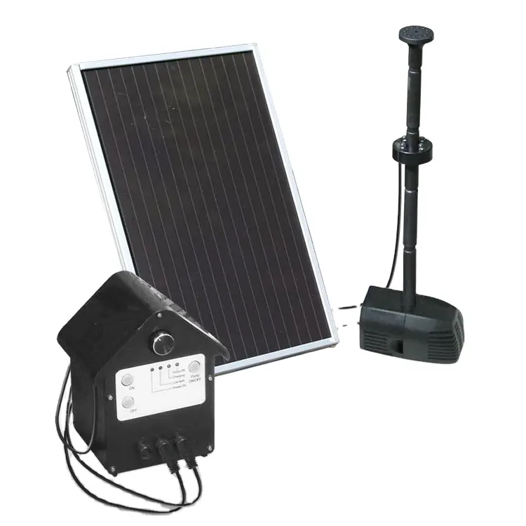 Solar-Stauchpumpe mit Backup-Batterie und Timer-Steuerungssystem
