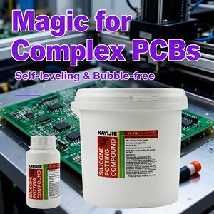 KAYIJIE ST-312 Composé de scellement silicone bicomposant 2K noir liquide, conducteur thermique, étanche pour transformateurs d'alimentation - Product Image 3