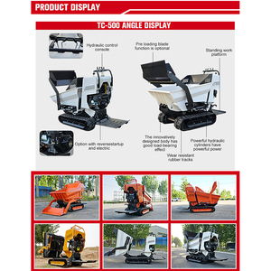 Mini-dumper chenillé tout-terrain à transmission hydraulique intégrale, capacité de charge de 500 kg, pour fermes, vergers et jardins, avec <span class=keywords><strong>moteur</strong></span> optimisé - Product Image 4