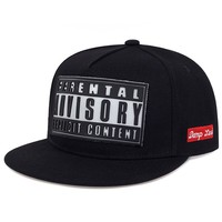Topi Snapback Unisex Katun Gaya Jalanan Hip-hop RongGuang Terbaru