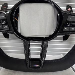 Volante Deportivo de Cuero <span class=keywords><strong>M</strong></span> Compatible con <span class=keywords><strong>BMW</strong></span> 320 325 <span class=keywords><strong>330</strong></span> 550 F30 F10 F20 F07 F01 G01 G11 G20 G30 G38 G82 M3 M4 M5 M7 F32 - Product Image 5