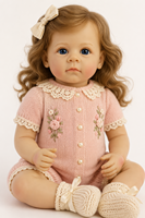 Poupées reborn en vinyle de 20 pouces - Jouet éducatif en peluche pour enfants