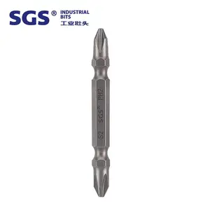 SGS源工厂6.35毫米螺丝刀套装，带磁性S2双十字65毫米PH2螺丝螺丝刀刀头