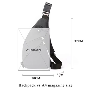 Sac à bandoulière tactique en nylon personnalisé pour hommes sac à bandoulière sac à bandoulière multifonctionnel imperméable sac de messager décontracté - Product Image 4