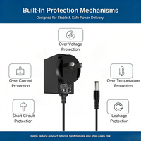 Adaptateur secteur MYIXI 24W 12V 2A 5V 5A 9V 2.8A DC pour utilisation extérieure CCTV avec matériau PC