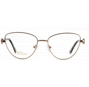 新しいフラットミラー金属フレームメガネクロスボーダー猫目ファッションメガネフレーム - Product Image 1