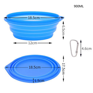 Tazón Plegable para Perros, Plato Portátil Plegable para Mascotas con Clip de Montañismo, Tazón de Alimentación para Viajes - Product Image 6