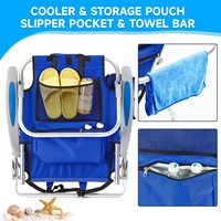 Vente en gros de chaise de plage pliante portable de luxe pour adulte pliable à plat pour camping et piscine avec logo
