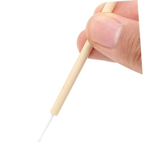 50 bâtonnets de coton jetables en bambou pour le nettoyage des cils, le démaquillage des yeux, et l'application de cils en salon - Product Image 4
