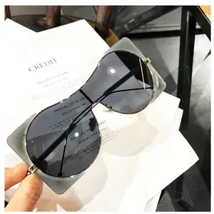 GUVIVI new&CE 2019 Big sunglasses for man ocean lens One piece lens Sunglasses man fashion