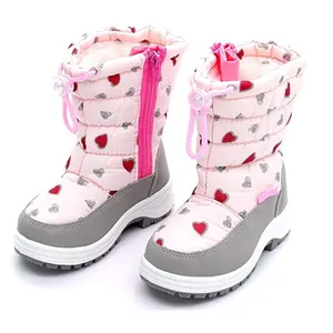 Yüksek kaliteli çocuk sıcak kar botları kış su geçirmez ayakkabı açık ayakkabı