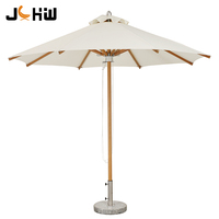 Parasol de luxe moderne en aluminium imperméable pour hôtel, complexe hôtelier, extérieur, avec base en marbre pour restaurant, café, plage