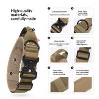 Collier tactique pour grand chien, robuste, en polyester, anti-explosion, pour l'entraînement en extérieur