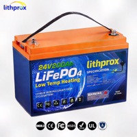 Аккумулятор LiFePO4 24В 200Ач 5кВт, высокопроизводительный, для гольф-каров, глубокого разряда, с CAN-шиной, умной BMS, клеммами M8, 6000 циклов, CE RoHS IP67
