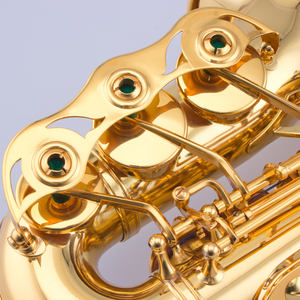 Saxofón <span class=keywords><strong>Soprano</strong></span> Cuerpo de latón curvo con superficie de laca dorada <span class=keywords><strong>Saxofon</strong></span> <span class=keywords><strong>Soprano</strong></span> - Product Image 5