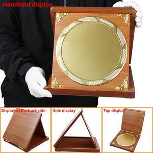 <span class=keywords><strong>Plaque</strong></span> en bois interchangeable en argent doré avec lettre personnalisée et boîte Collection Table Decor Office Gift Award <span class=keywords><strong>Plaque</strong></span> - Product Image 5