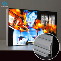 Cadre en aluminium extrudé simple face pour enseignes lumineuses, caissons lumineux et systèmes d'affichage en tissu