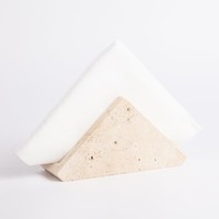 SAIDKOCC 15.5x8x5cm Travertin Triangle Porte-Serviettes Décoration de La Maison Marbre Porte-Serviettes De Stockage Accessoire Pierre Accessoire