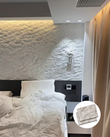 Revêtement mural en pierre souple moderne en gros, imperméable, 3D, Mcm, décoratif, insonorisant, pour l'intérieur, le commerce