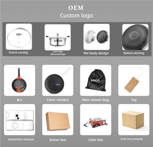 Toptan özel altın renk kolları 9 parça paslanmaz çelik indüksiyon güvenli tencere ve tavalar toksik olmayan mutfak tencere seti - Product Image 6