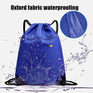 Bolsa con Cordón de Tela Oxford con Logotipo Personalizado, Bolsa de Gimnasio, Mochila Impermeable Lisa, Regalo Promocional, Bolsa Deportiva - Product Image 5