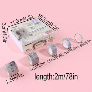 20 rollos/caja Retro años europeos monólogo serie Washi Tape Set manual diario DIY pegatinas decorativas cinta adhesiva - Product Image 2
