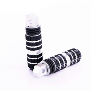 Aluminum Alloy Scooter Footrest Pedal 90mm Length Black Silver For Electric Bike Motorcycle Upgrade Part GBV - Product Image 2