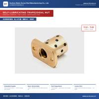 Écrou à Vis Mère Trapézoïdale Autolubrifiant à Graphite Intégré Tr10 Tr20 Tr30 Tr40 Tr50 en Bronze Sans Entretien Sans Huile