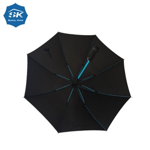 Semi-Automatic Open 46IN Unique Blue Frame Fiberglass Adults <b>Umbrella</b> Parts-Straight <b>Umbrella</b> Business Gifts Modern Design - Product Image 2
