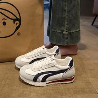 Chaussures à plateforme vintage à lacets de couleur unie pour femme, été 2026, respirantes, légères, antidérapantes, nouvelle mode