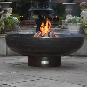 Portable large OEM brand Corten steel outdoor fire pit bowl