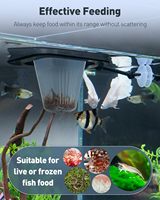 Distributeur de nourriture pour aquarium, ventouse flottante pour vers rouges, support polyvalent pour aliments pour poissons, tasse doseuse