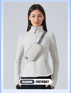 Sac banane ajustable en nylon pour <span class=keywords><strong>femme</strong></span> avec logo personnalisé, sac banane à bandoulière, sac de sport portable pour le yoga - Product Image 6