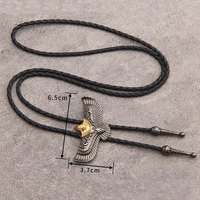 Cravate Bolo pour Homme Style Vintage Western en Denim, Pendentif Collier en Alliage Personnalisable avec Votre LOGO, Bouton de Vêtement Tendance