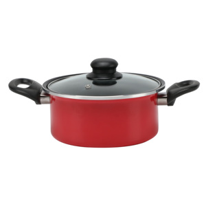 Ensemble de 5 ustensiles de cuisine en acier au carbone antiadhésif rouge pour usage hôtelier - Product Image 2