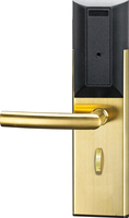 Serrure de porte d'hôtel RF déverrouillable par carte RFID intelligente ou clé mécanique pour portes en bois