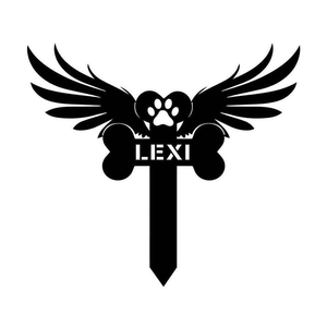 GG - Adorno Conmemorativo Personalizado para Mascotas, de Acero, Impermeable, Estilo Art Deco y Tradicional, Forma <span class=keywords><strong>Irregular</strong></span>, para Jardín, Exteriores y Cementerio - Product Image 6