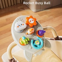 Jouets d'éveil, Jouets éducatifs pour bébés, Balle à saisir, Jouet à pousser au doigt, Tapis d'activités, Tapis d'activités fusée pour bébé