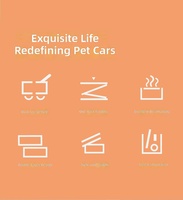 Poussette pliable à double étage pour chiens et chats, légère, avec vue surélevée