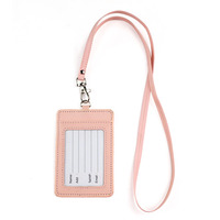 Dompet Kartu Lencana Plastik Custom dengan Tali Lanyard untuk Kartu Identitas