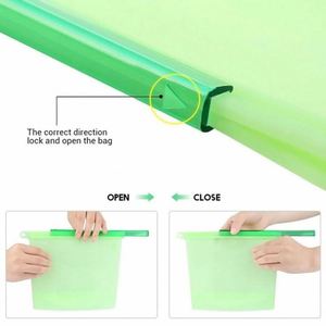 High Eco-friendly Reusable Freezer Silicone Food Storage <b>Bag</b> Platinum Transparent for School Closet Cosmetics Set - Product Image 3